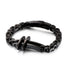 schwarzes Kreuz Königsarmband aus Edelstahl Herren Männer Byzantiner Armband Königskette uniqal